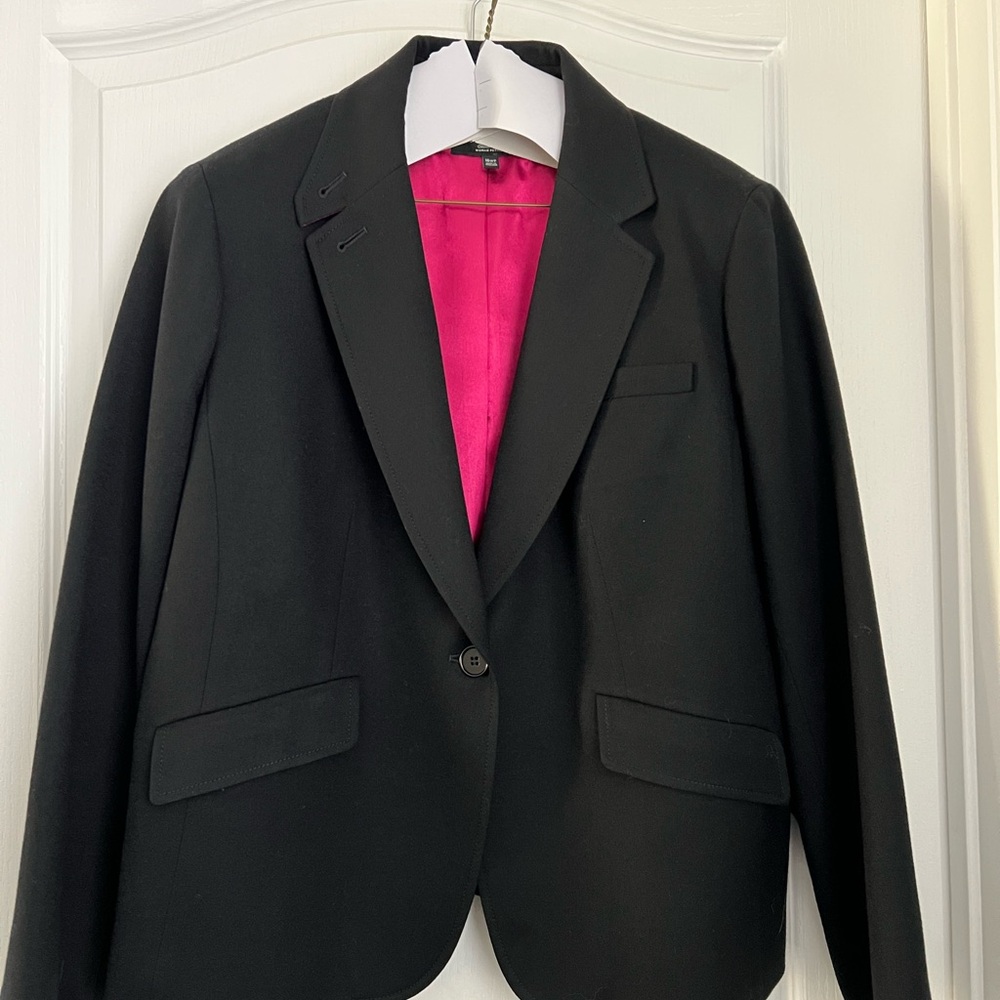 Talbots Black Blazer with Pink Lining